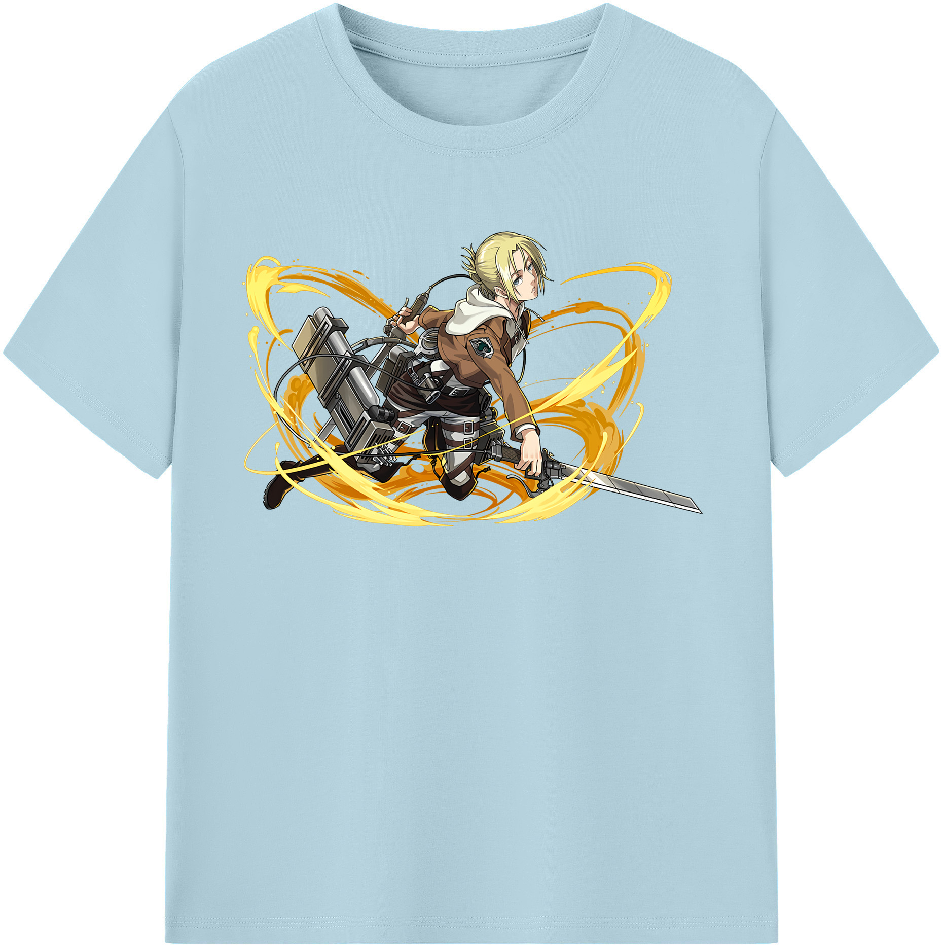 （画像用） 進撃の巨人 アニ・レオンハート Attack on Titan Annie Leonhart 綿100％半袖Tシャツ（フロントプリント）